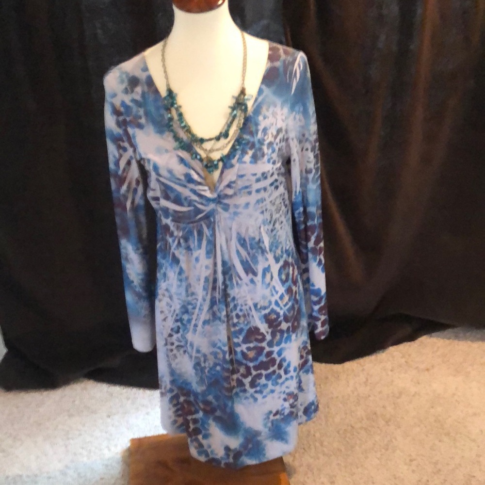 Cute multi colored blue dress